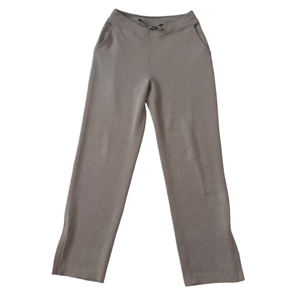 BYLT Basics Women’s Opal Split Hem Fleece Straight Leg Pant Driftwood Size M